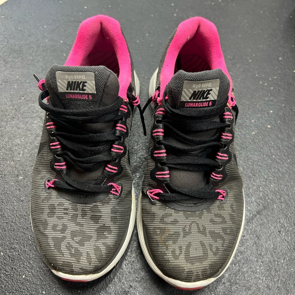 Nike Women's Lunarglide 5 Black and Pink Running Shoes